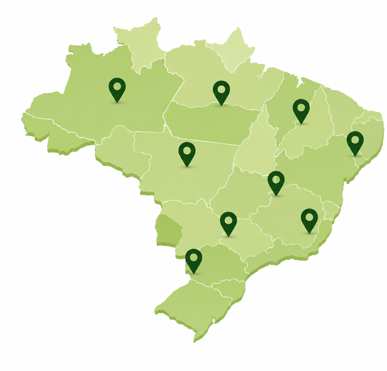 Mapa de atuação Novo Ciclo